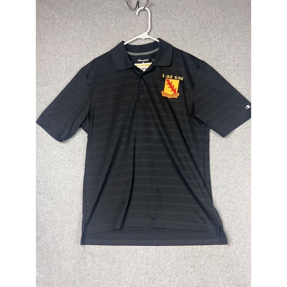 Champion Victory Of Death Embroidered Logo Polo Men’s M Black MSRP$ 41.00 NWT